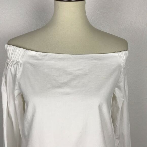 J.O.A Side Slit Off Shoulder Top Cotton - Picture 2 of 12